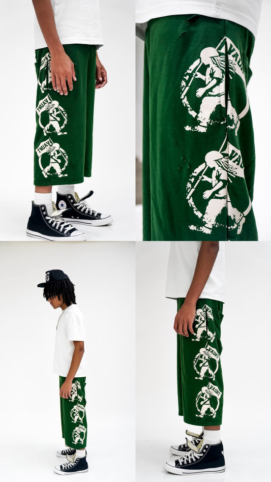 Long Logo Shorts (Green)