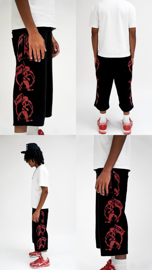 Long Logo Shorts (Black)